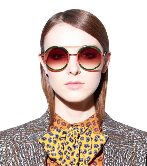 fake gucci red and green sunglasses